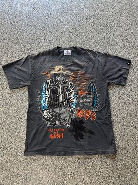 Warren Lotas Red's Gas Station Black Short-Sleeve Tee